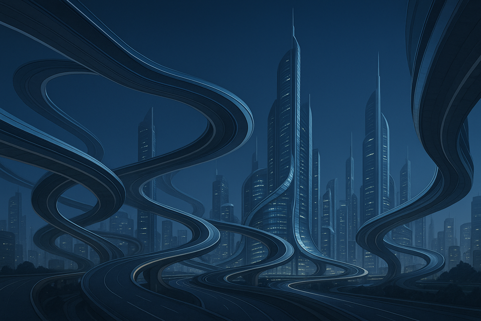 Ruins beneath the lights